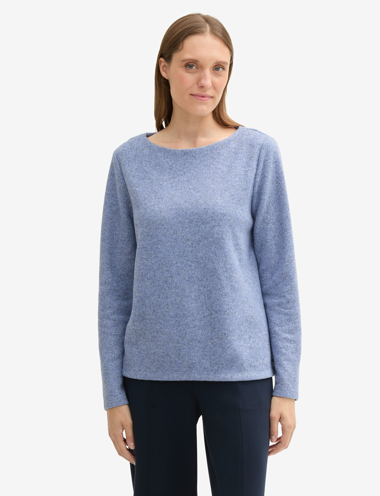 Tom Tailor - Sweatshirt cosy rib - calm blue melange - 4
