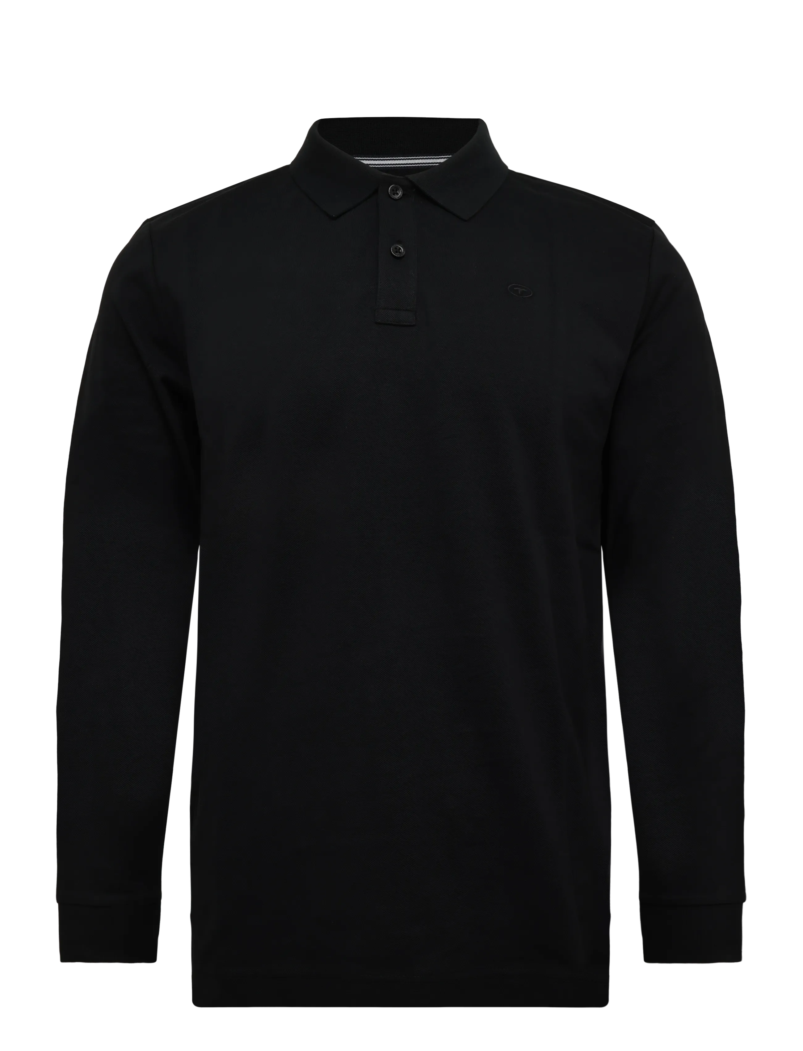 Tom Tailor - basic polo with contrast - långärmade pikéer - almost black - 1