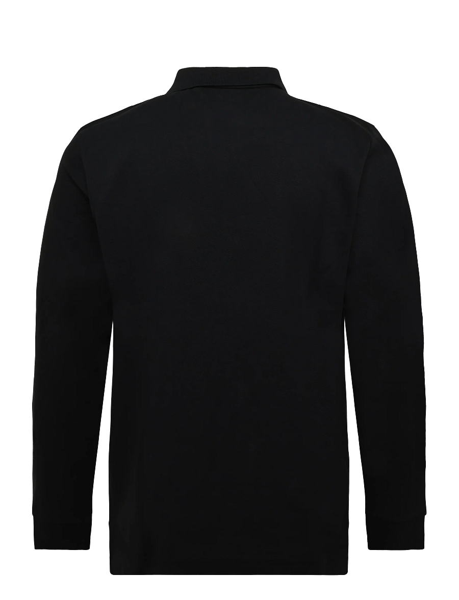 Tom Tailor - basic polo with contrast - långärmade pikéer - almost black - 2