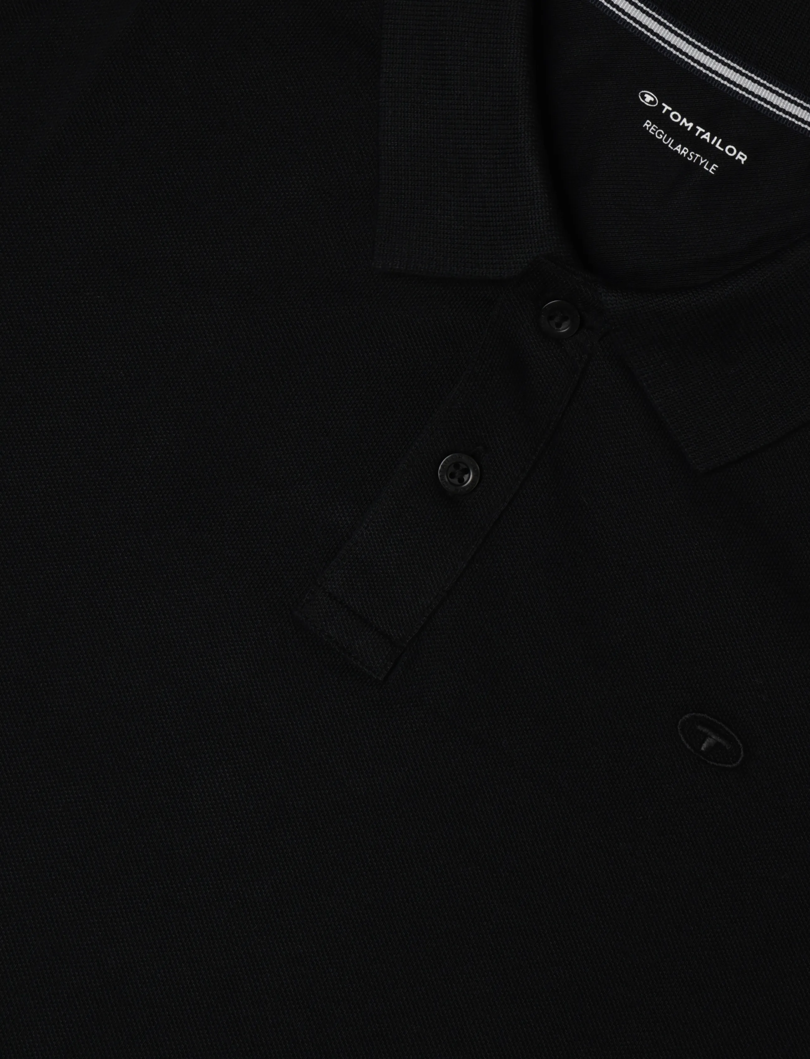 Tom Tailor - basic polo with contrast - långärmade pikéer - almost black - 5