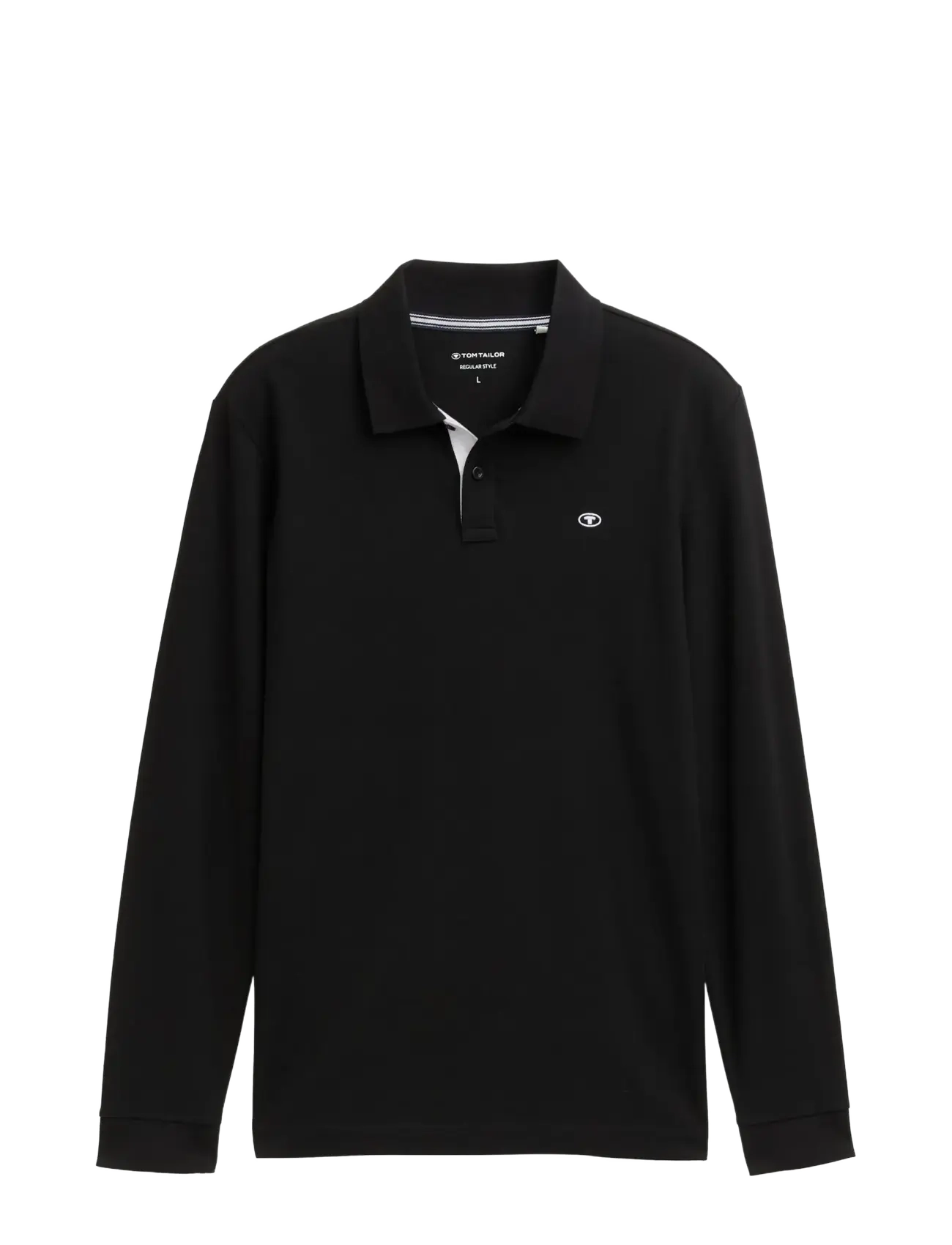 TOM TAILOR Basic Polo With Contrast Schwarz - S - Herren