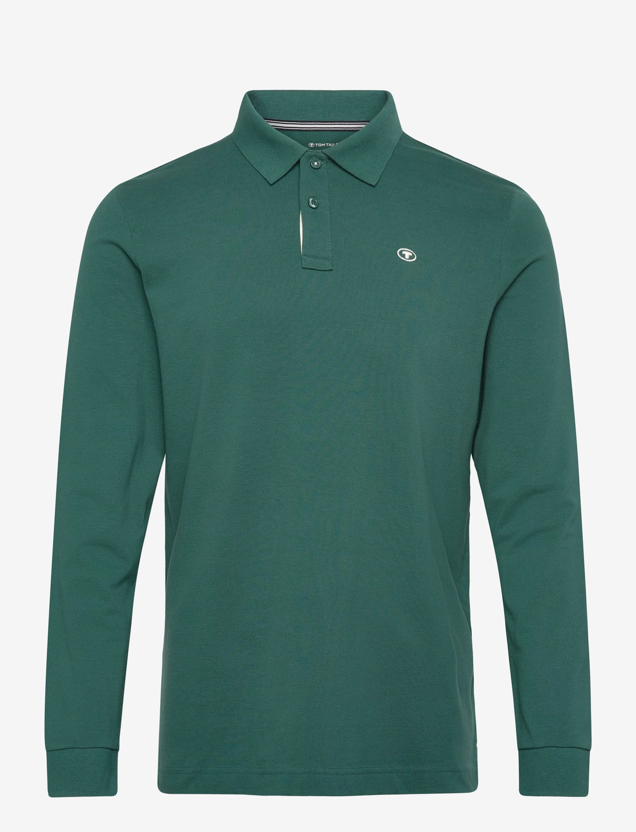Tom Tailor - basic polo with contrast - laveste priser - jasper green - 0
