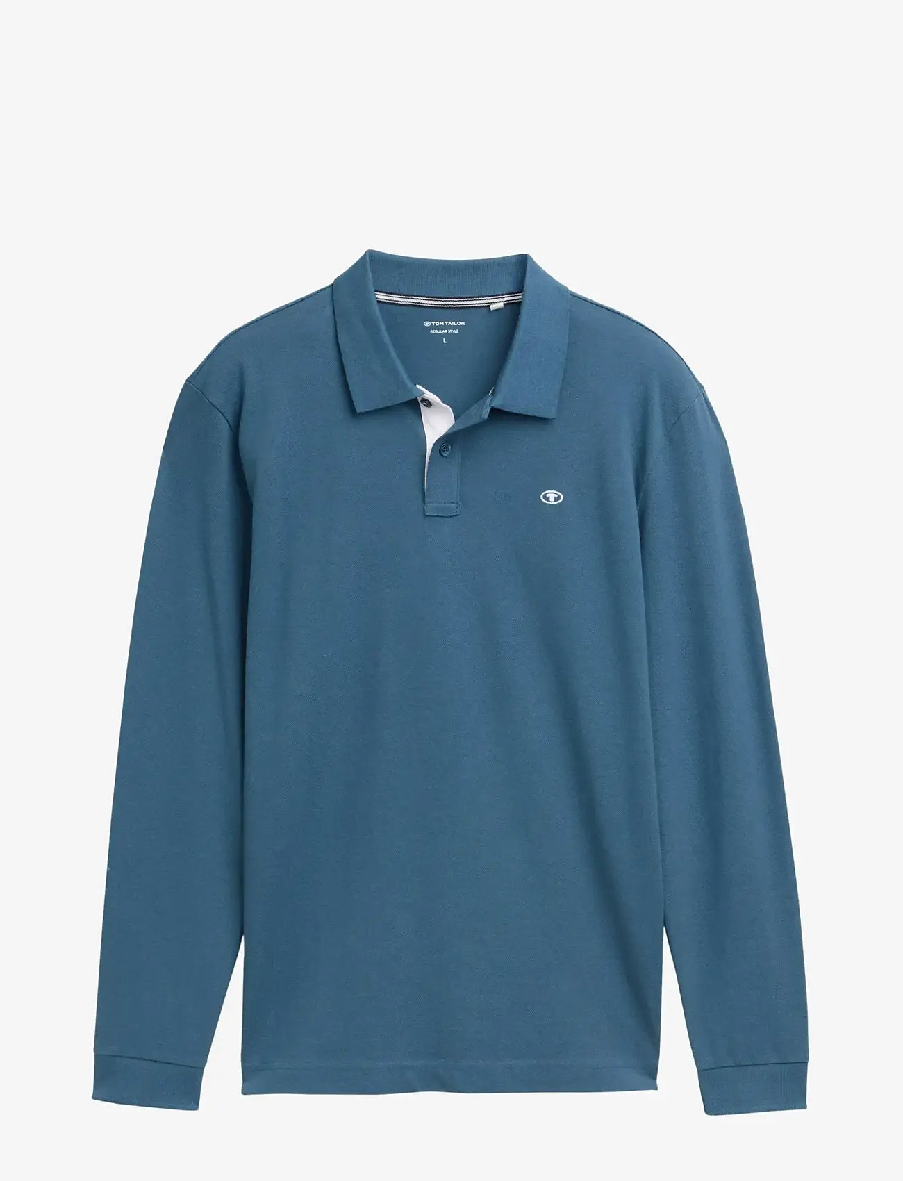 Tom Tailor - basic polo with contrast - lägsta priserna - real teal blue - 0