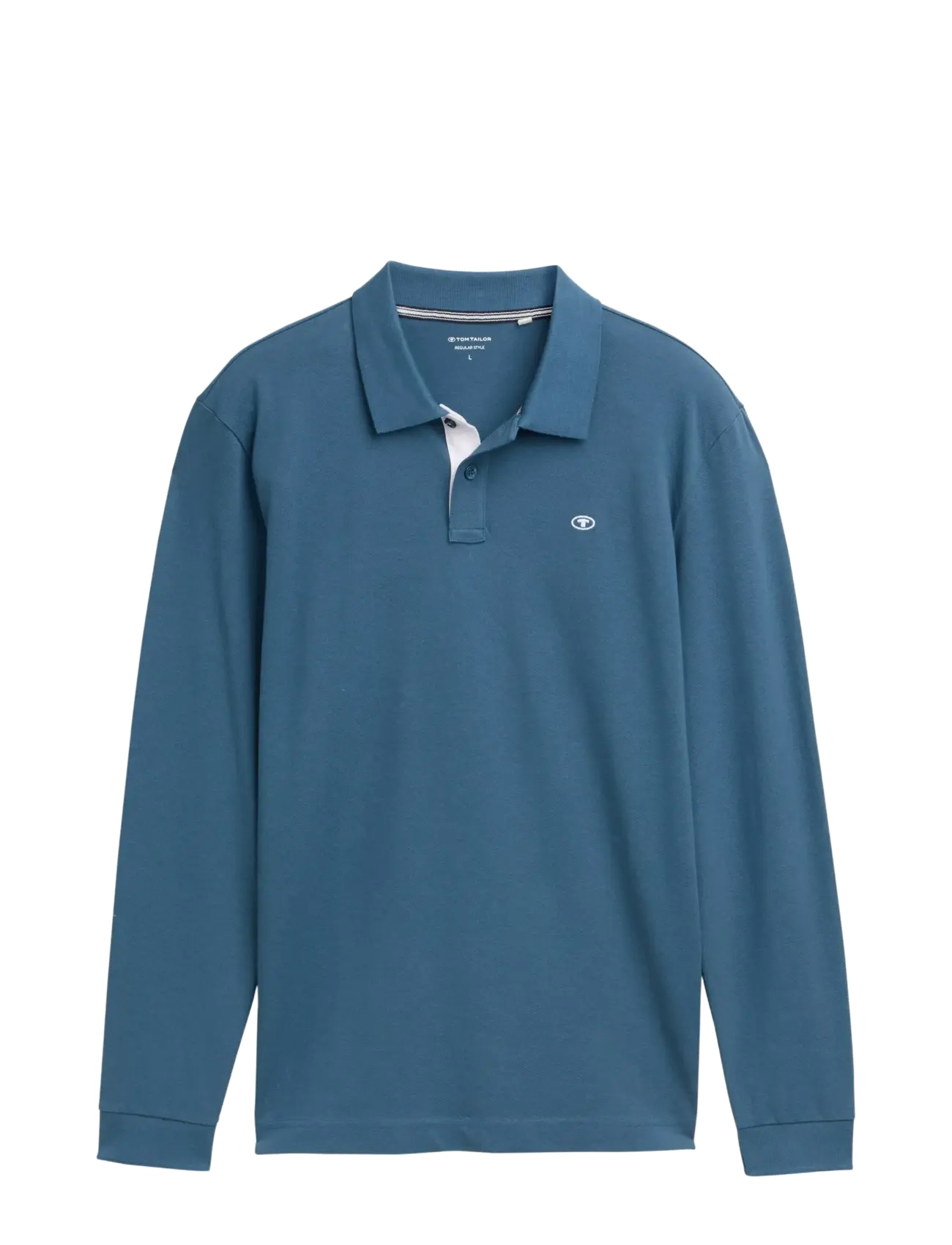 Tom Tailor basic polo with contrast - TOM TAILOR - REAL TEAL BLUE / blue