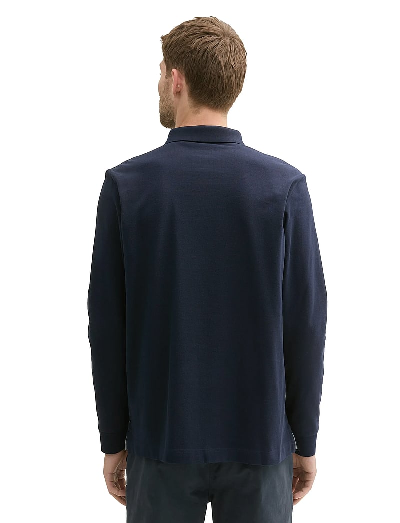 Tom Tailor - basic polo with contrast - langærmede poloer - sky captain blue - 2