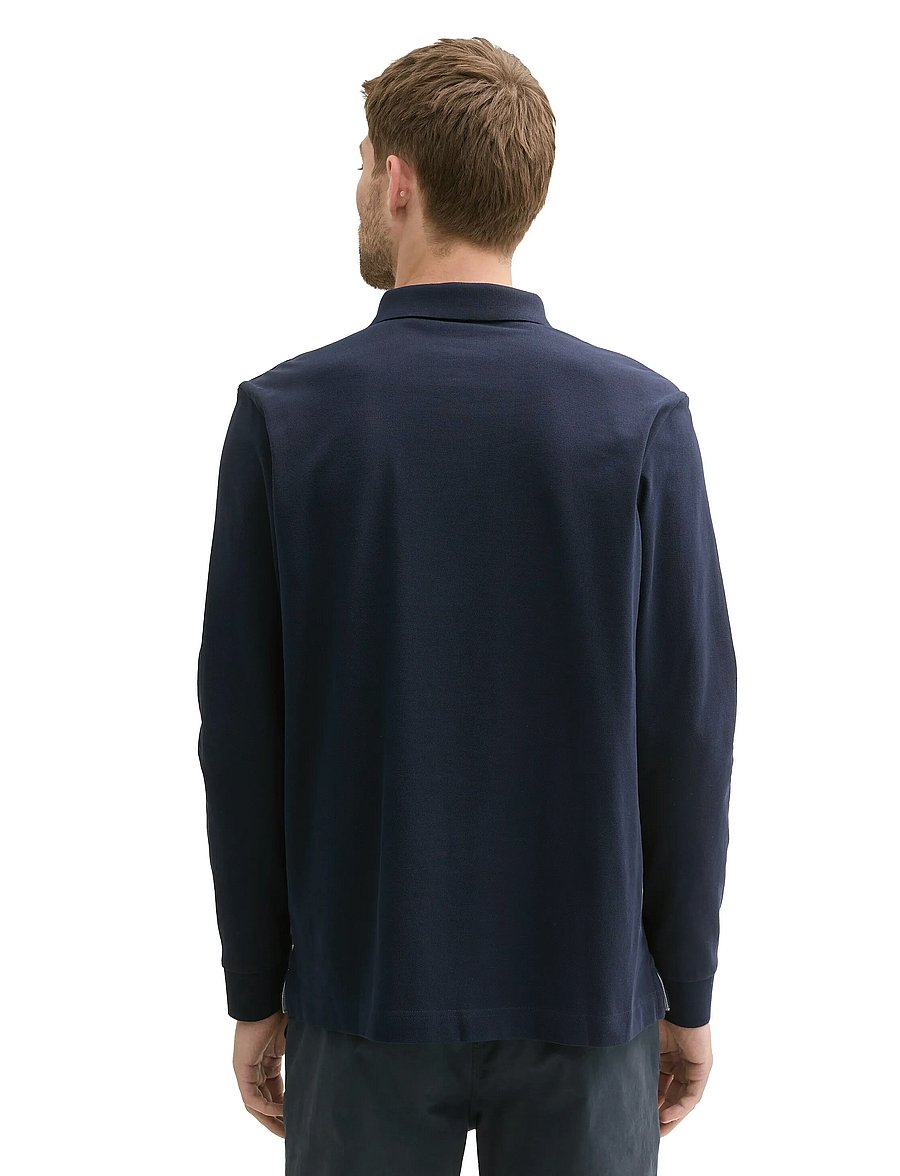 Tom Tailor - basic polo with contrast - långärmade pikéer - sky captain blue - 2