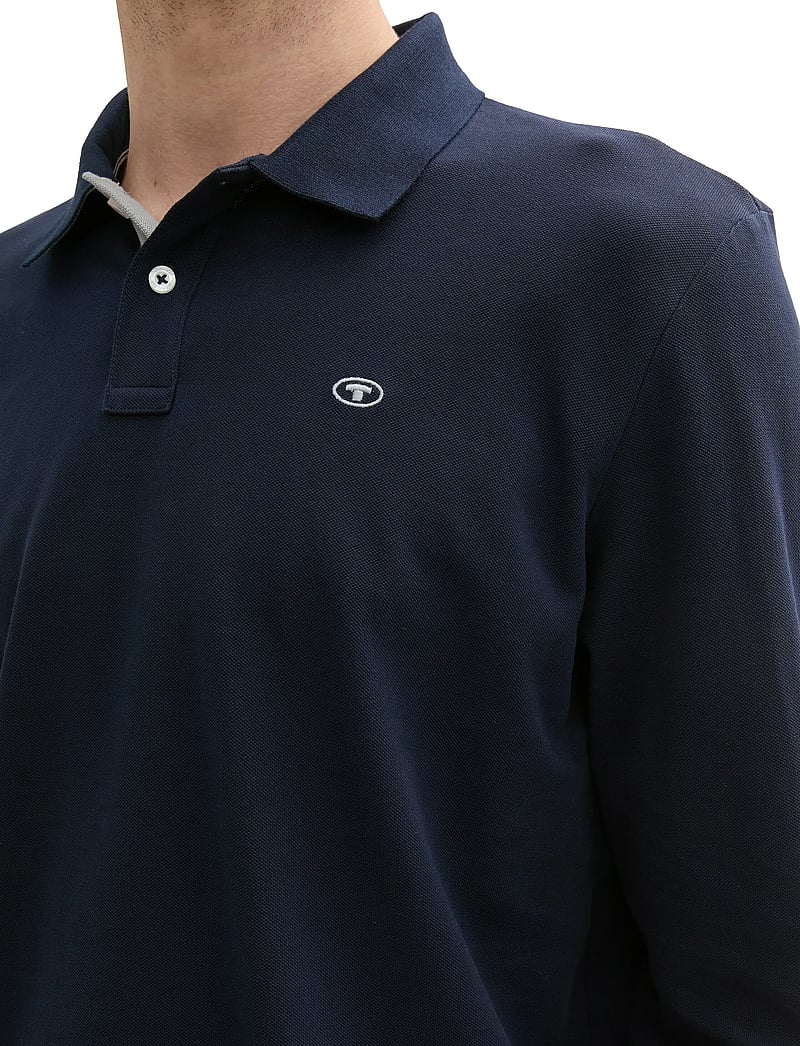 Tom Tailor - basic polo with contrast - langærmede poloer - sky captain blue - 3