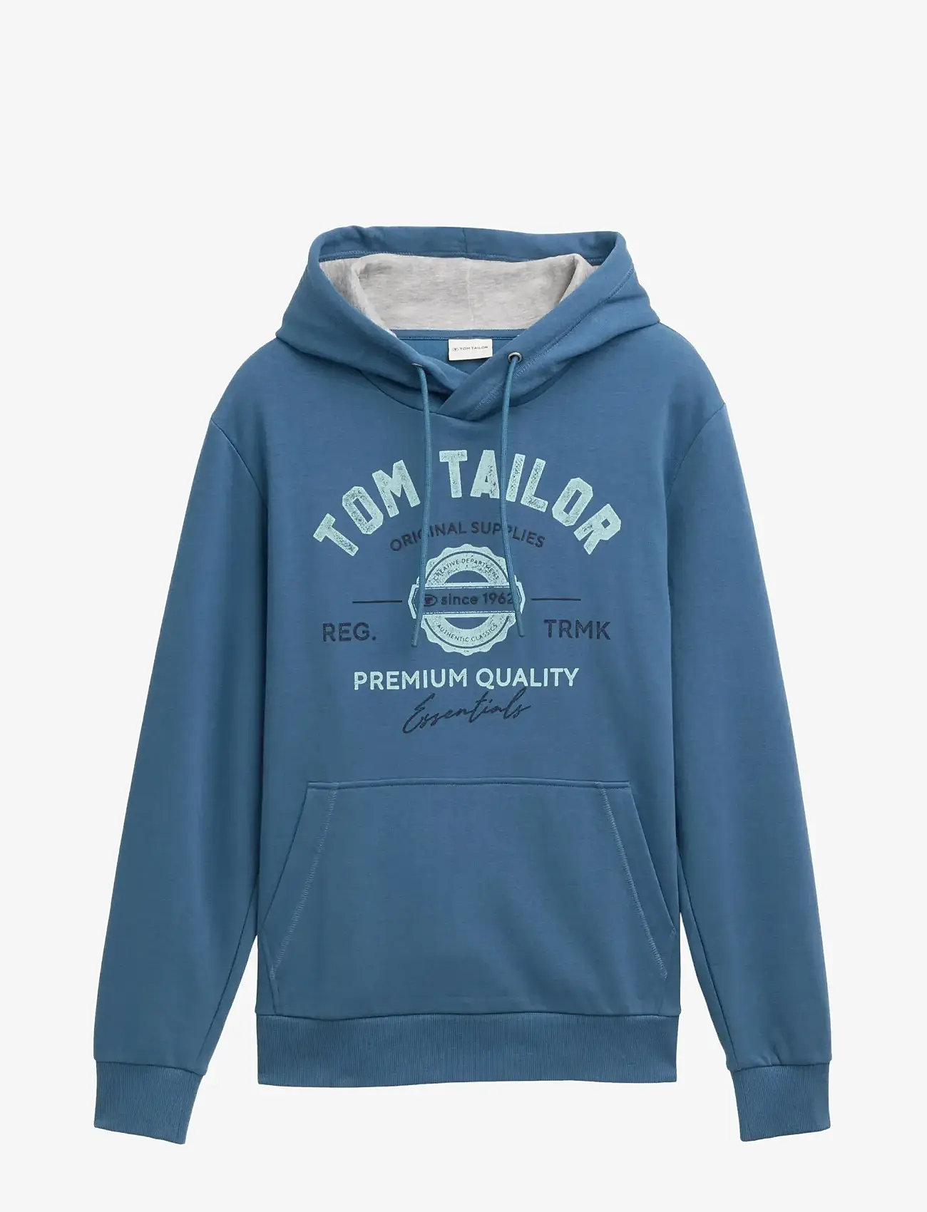 Tom Tailor - hoodie with print - sweatshirts - real teal blue - 0