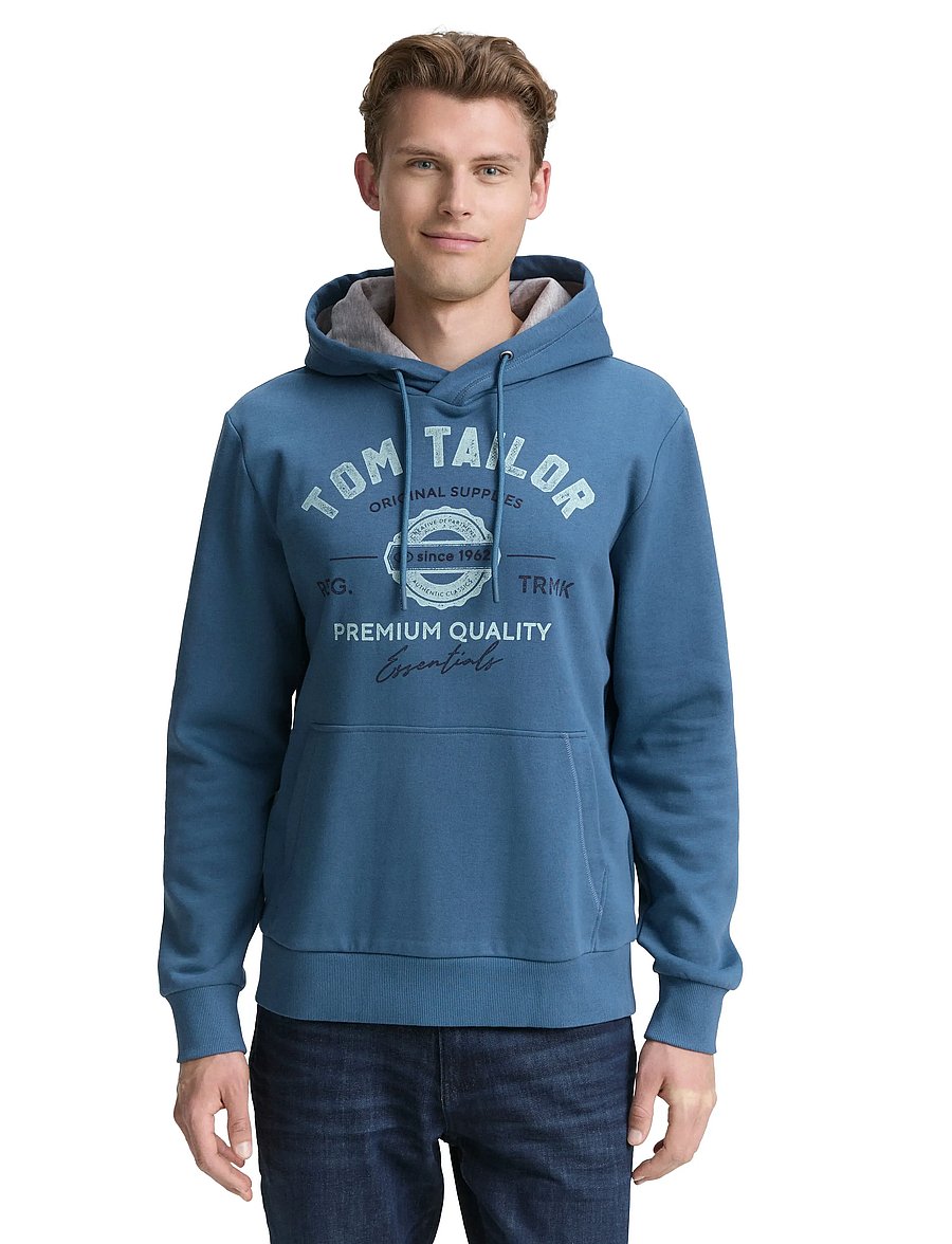 Tom Tailor - hoodie with print - kapuzenpullover - real teal blue - 3