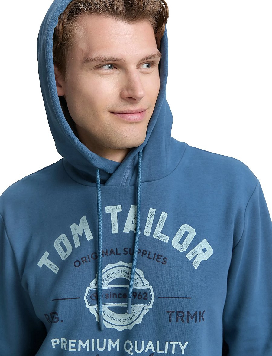 Tom Tailor - hoodie with print - kapuzenpullover - real teal blue - 4