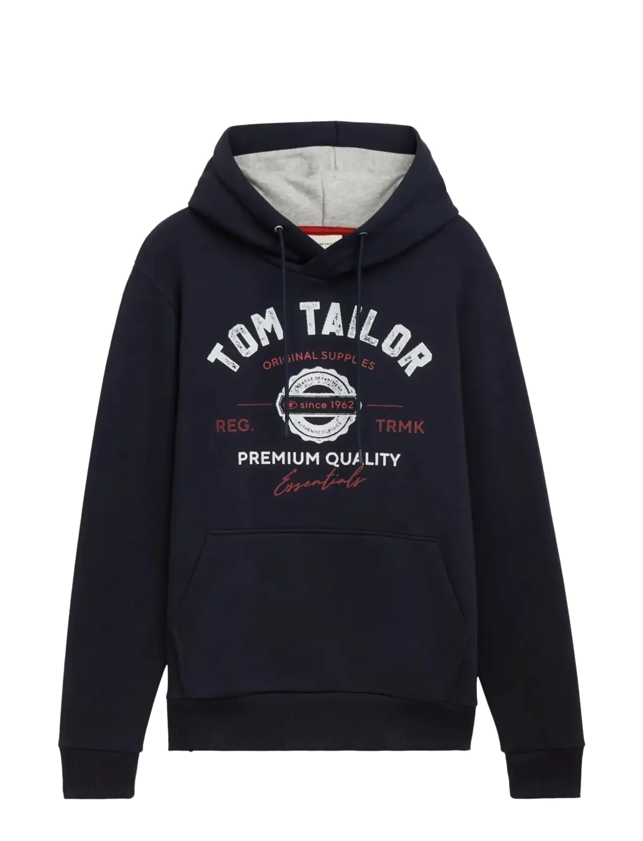 TOM TAILOR Hoodie With Print Navy - L - Herren