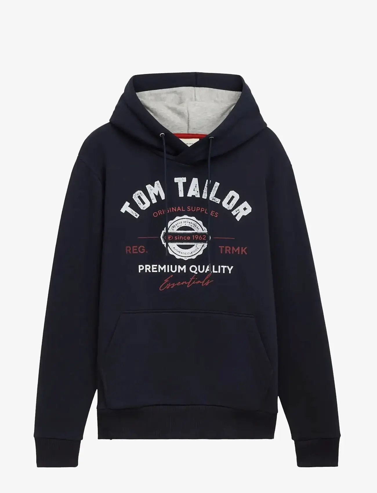Tom Tailor - hoodie with print - hættetrøjer - sky captain blue - 1