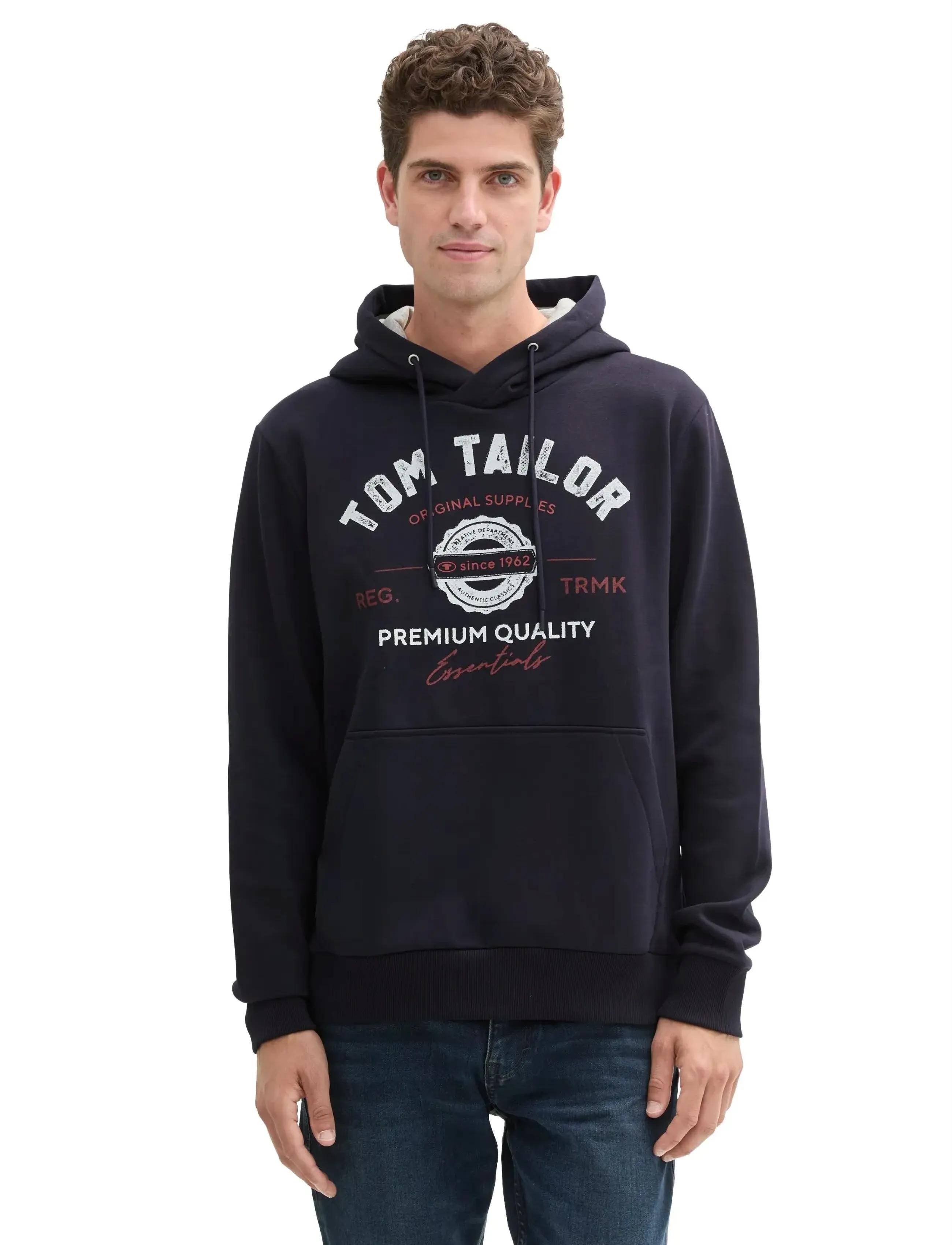 Tom Tailor - hoodie with print - kapuzenpullover - sky captain blue - 4