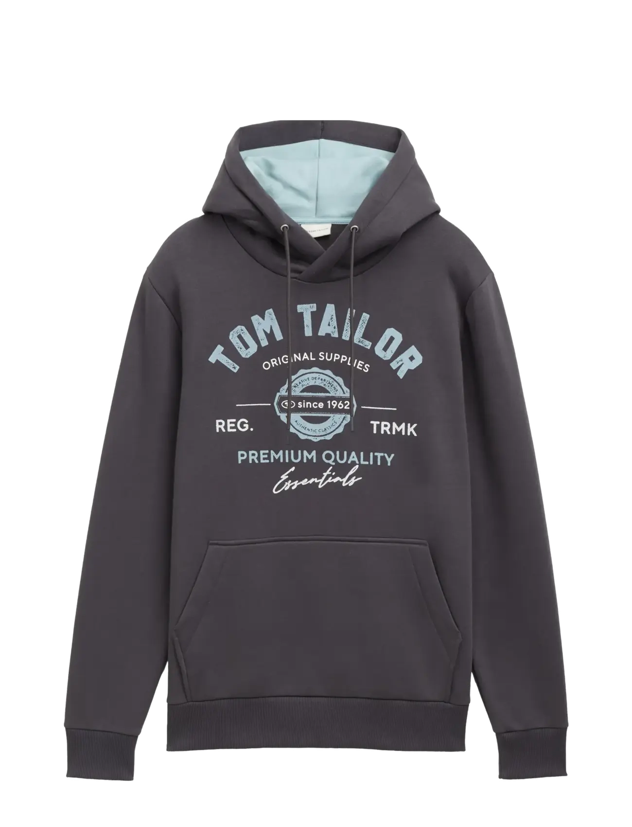 Tom Tailor hoodie with print - Hættetrøjer - TARMAC GREY / grey