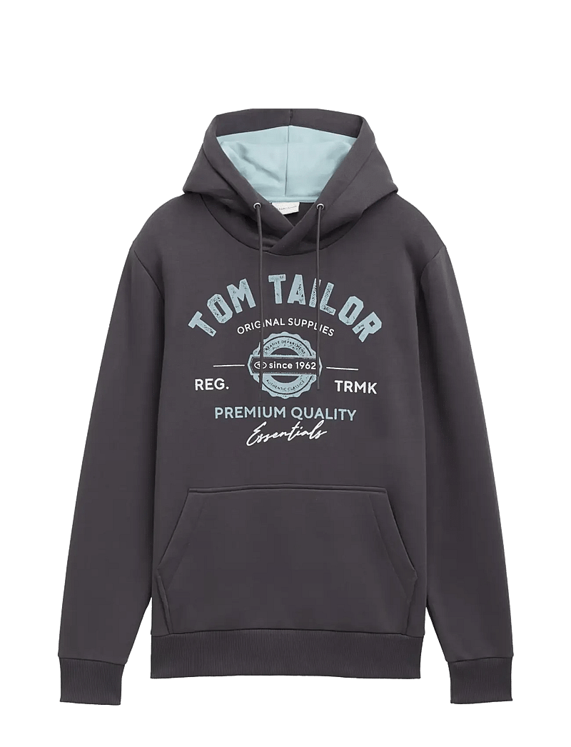 Tom Tailor - hoodie with print - hoodies - tarmac grey - 1
