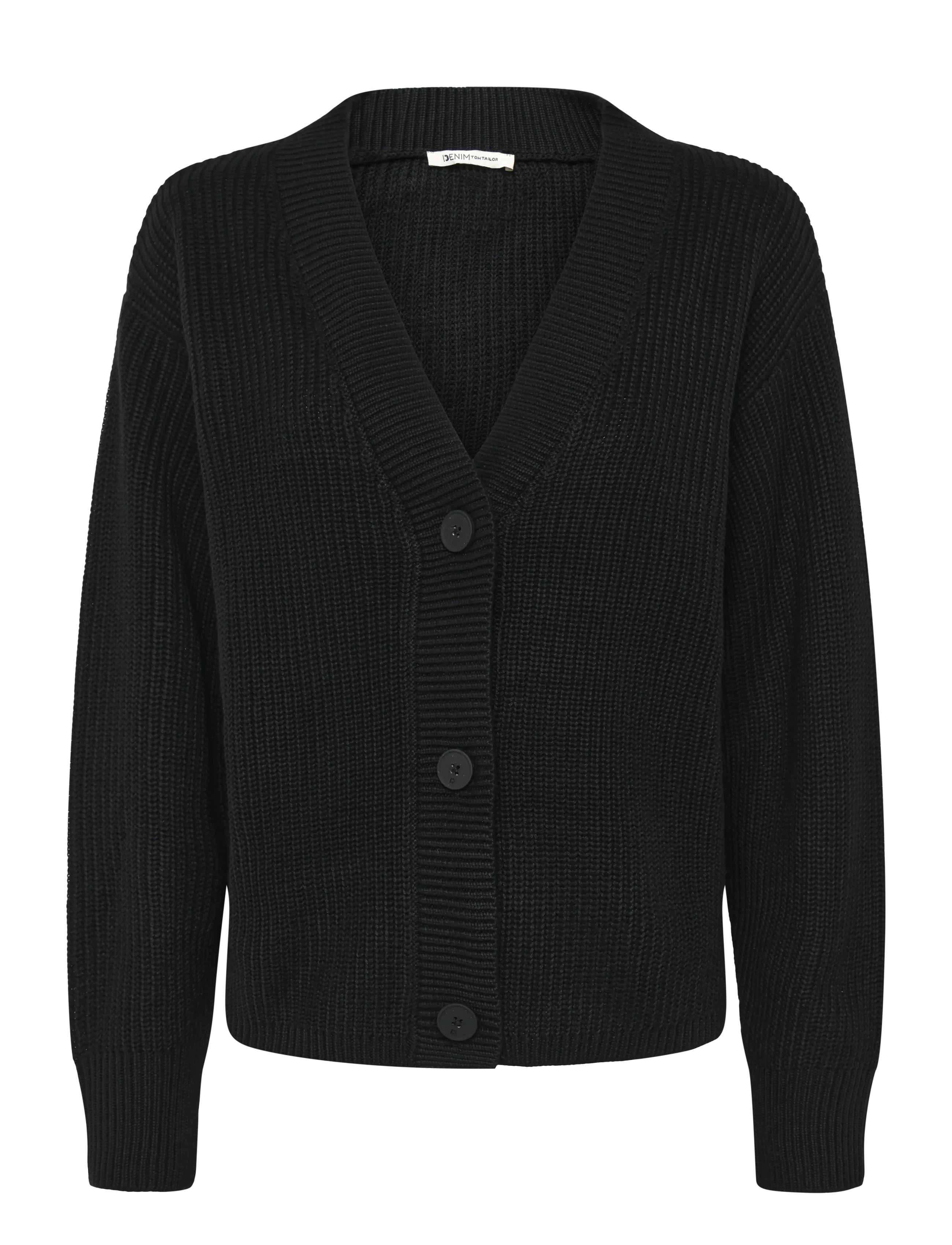 TOM TAILOR V-Ausschnitt Cardigan Schwarz - L - Damen