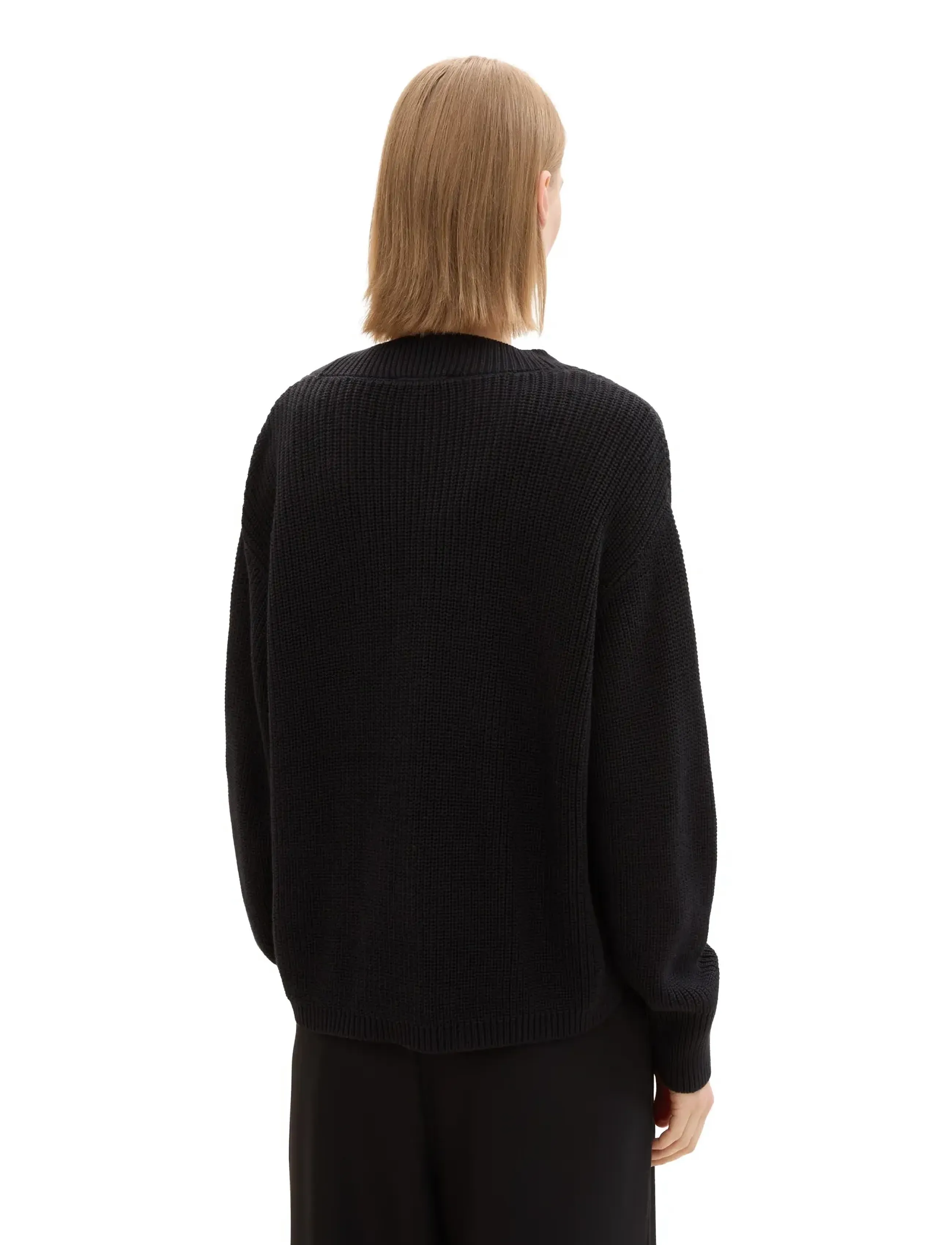 Tom Tailor - v-neck cardigan - strickjacken - deep black - 3