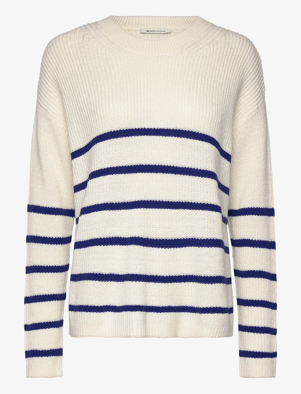 Tom Tailor - pullover with stripes - stickade tröjor - placed blue white stripe - 0