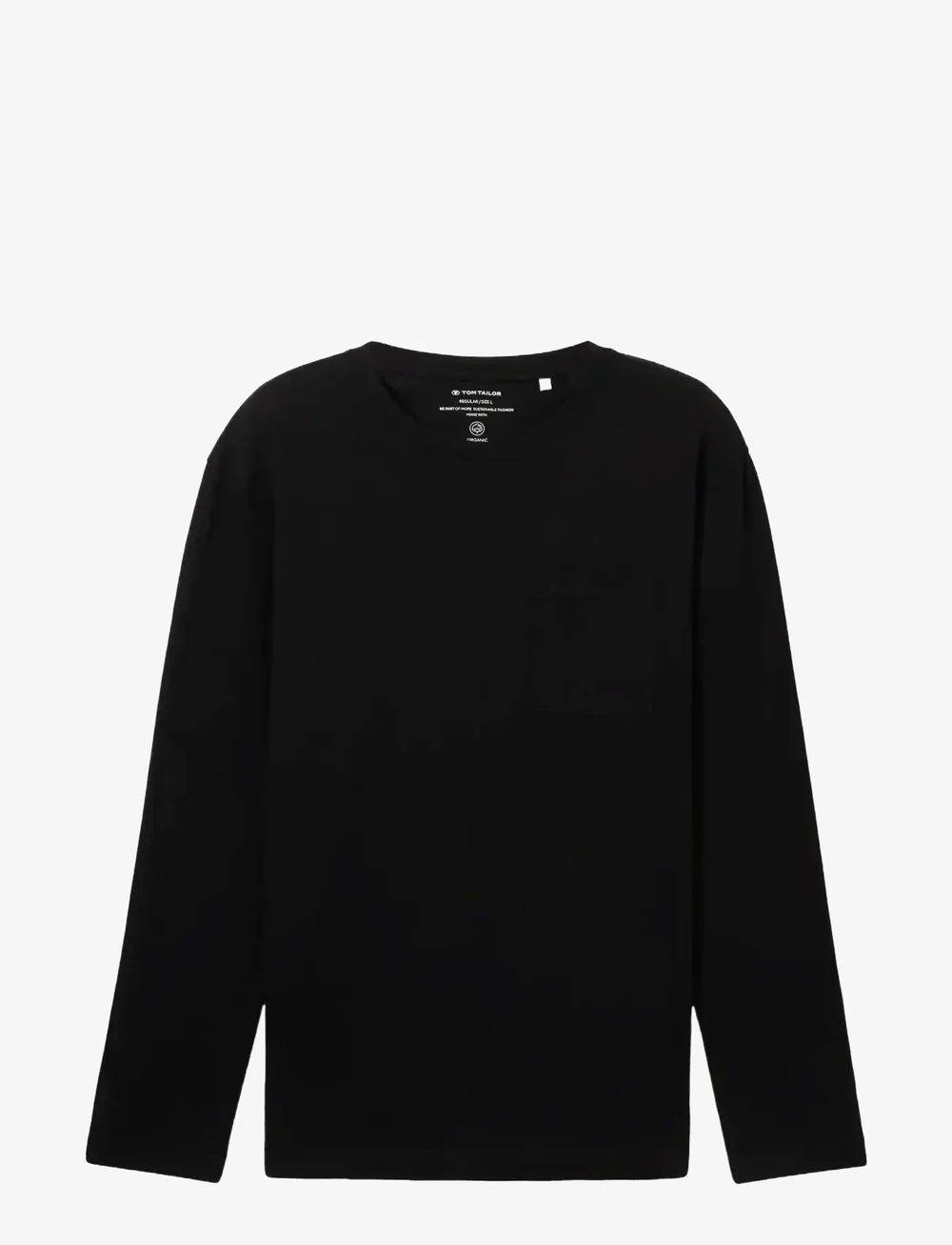 Tom Tailor - basic longsleeve - långärmade t-shirts - black - 1