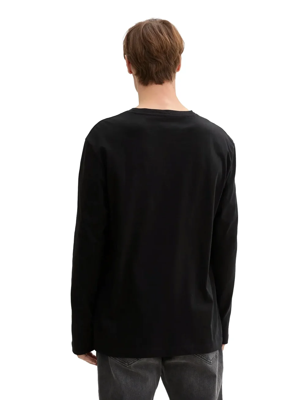 Tom Tailor - basic longsleeve - långärmade t-shirts - black - 2