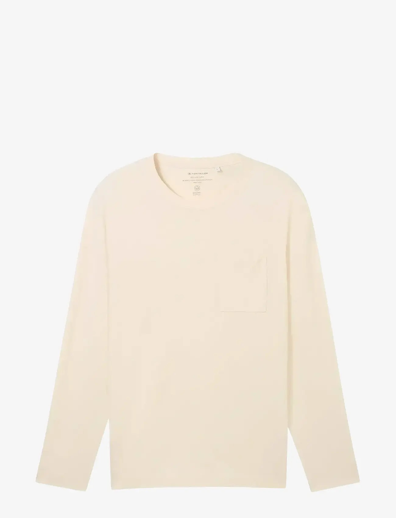 Tom Tailor - basic longsleeve - efterårstøj - smooth light sand - 0