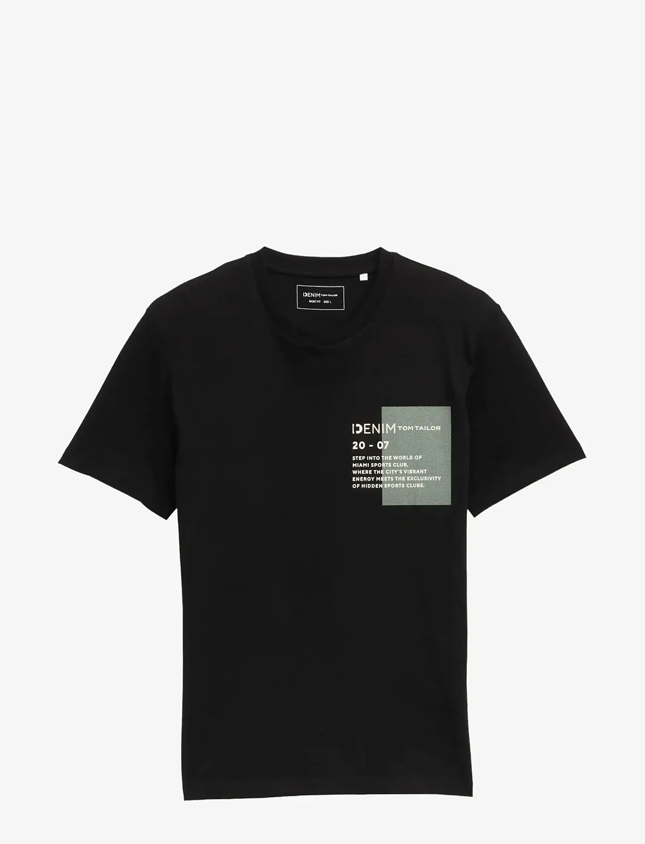 Tom Tailor - printed t-shirt - short-sleeved t-shirts - black - 1