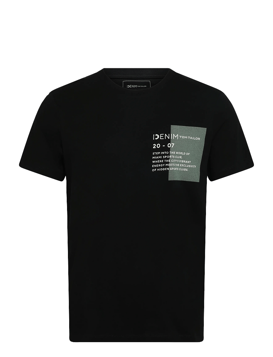 Tom Tailor - printed t-shirt - kortärmade t-shirts - black - 1
