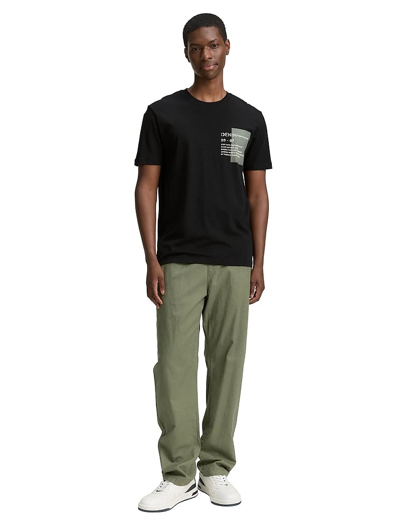 Tom Tailor - printed t-shirt - short-sleeved t-shirts - black - 3