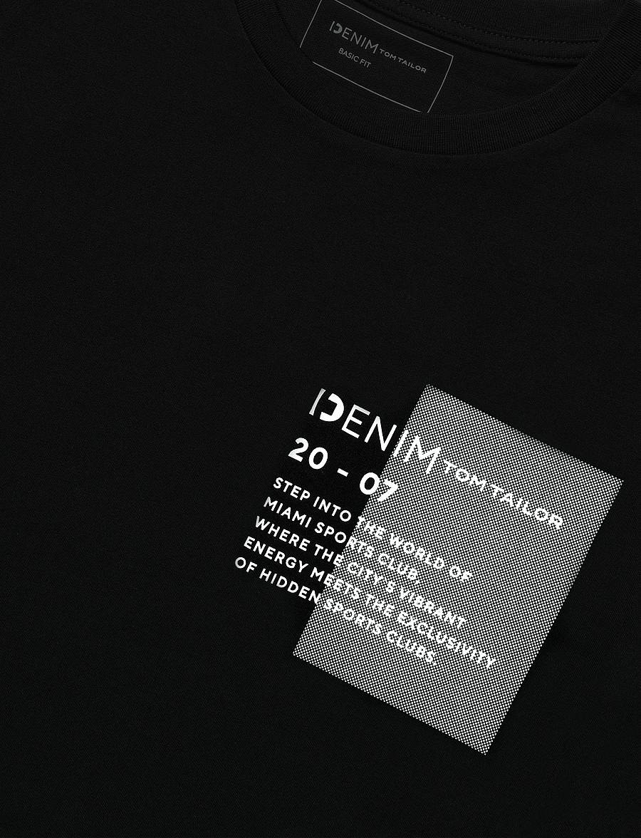 Tom Tailor - printed t-shirt - kortärmade t-shirts - black - 5