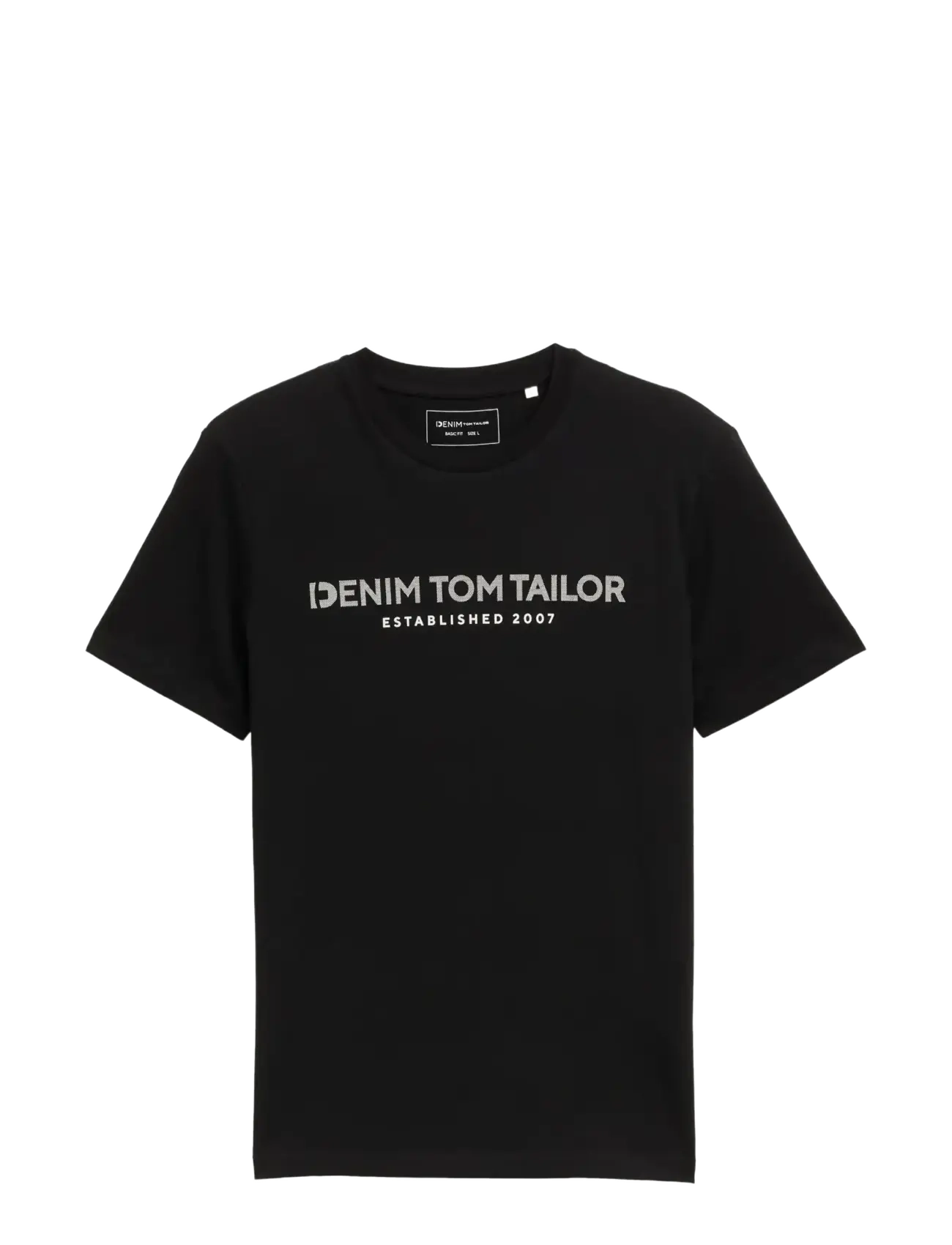 Tom Tailor - printed t-shirt - lühikeste varrukatega t-särgid - black fake leather - 1