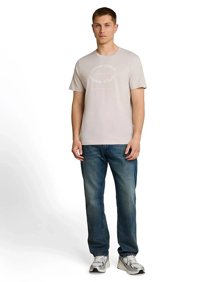 Tom Tailor - printed t-shirt - lühikeste varrukatega t-särgid - clouds grey - 0