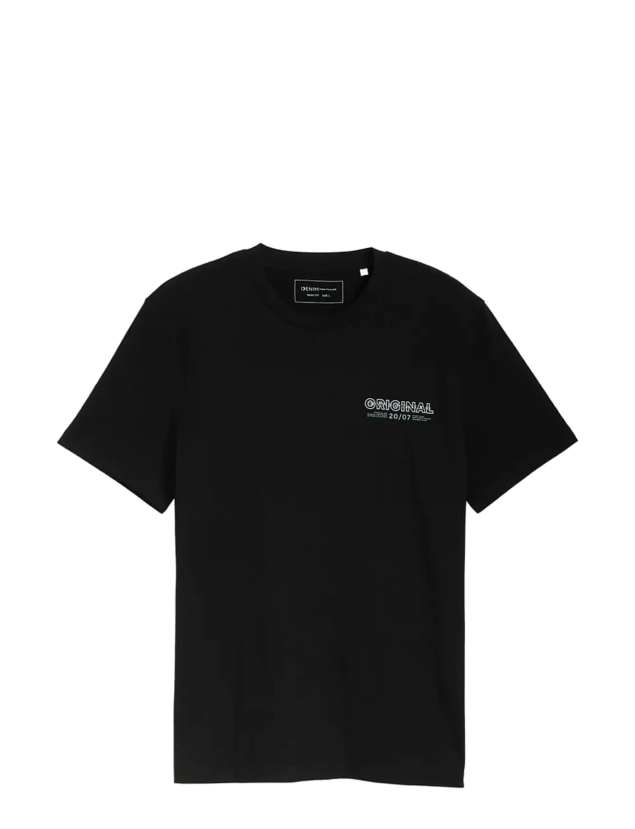 Tom Tailor - printed t-shirt - lühikeste varrukatega t-särgid - deep sea black - 1