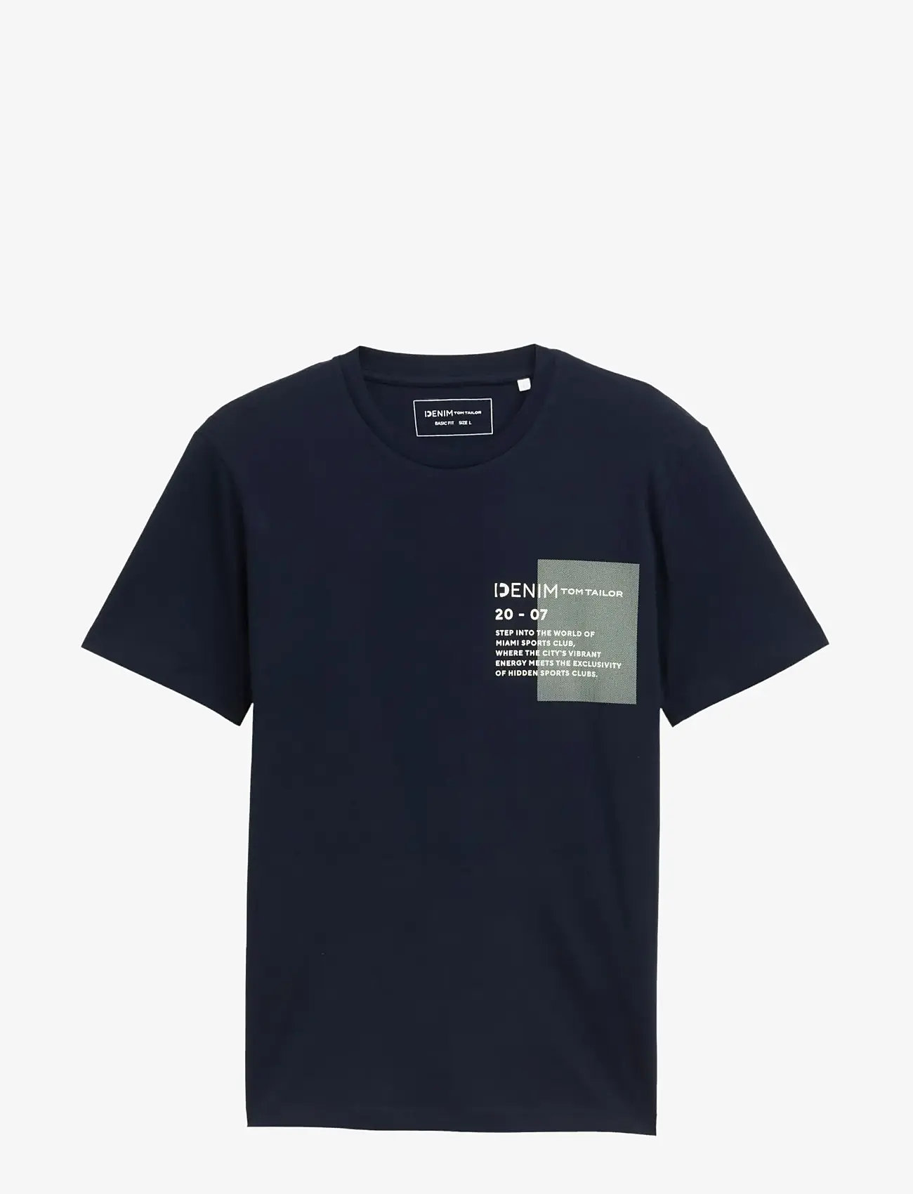 Tom Tailor - printed t-shirt - laveste priser - midnight navy blue - 1