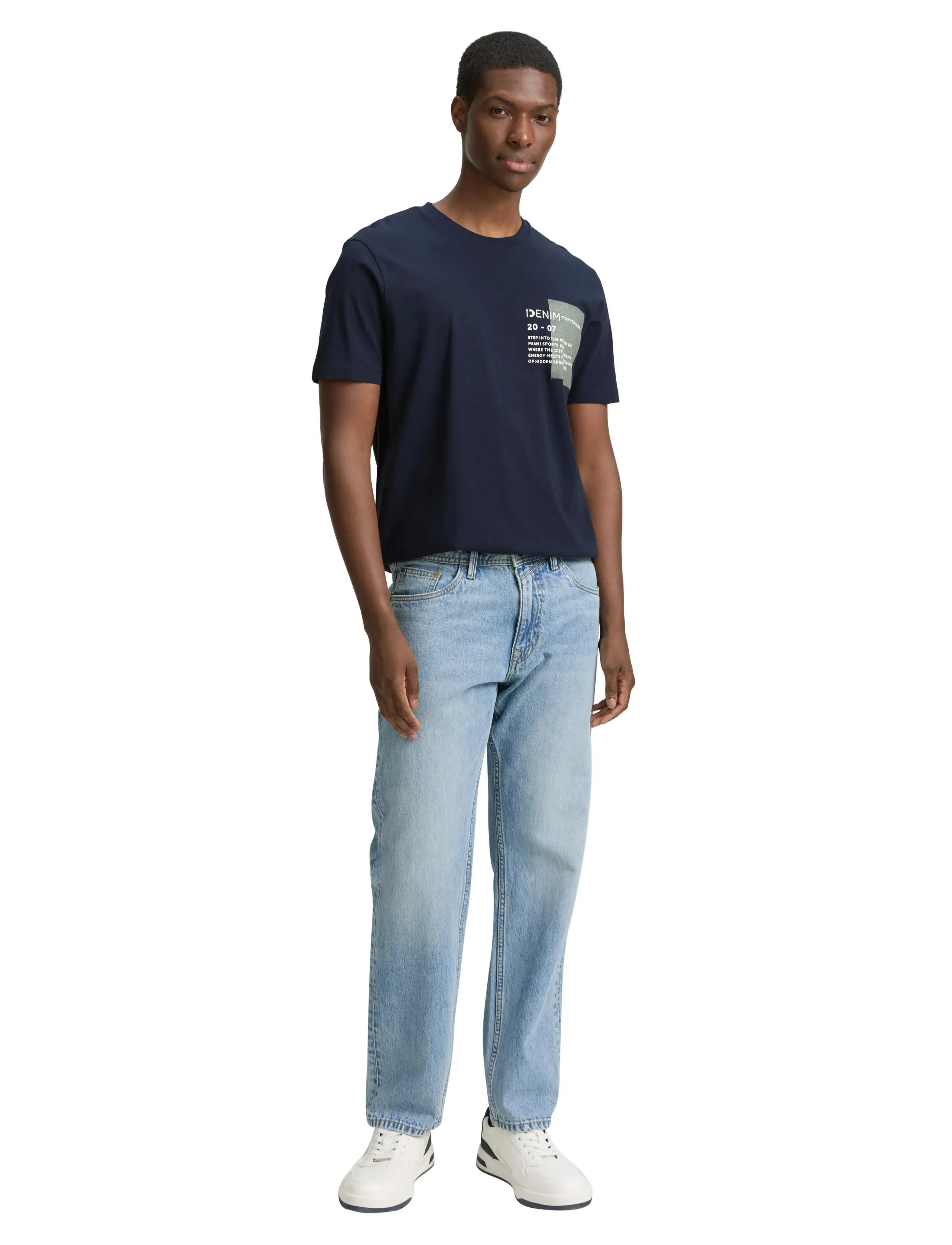 Tom Tailor - printed t-shirt - madalaimad hinnad - midnight navy blue - 3