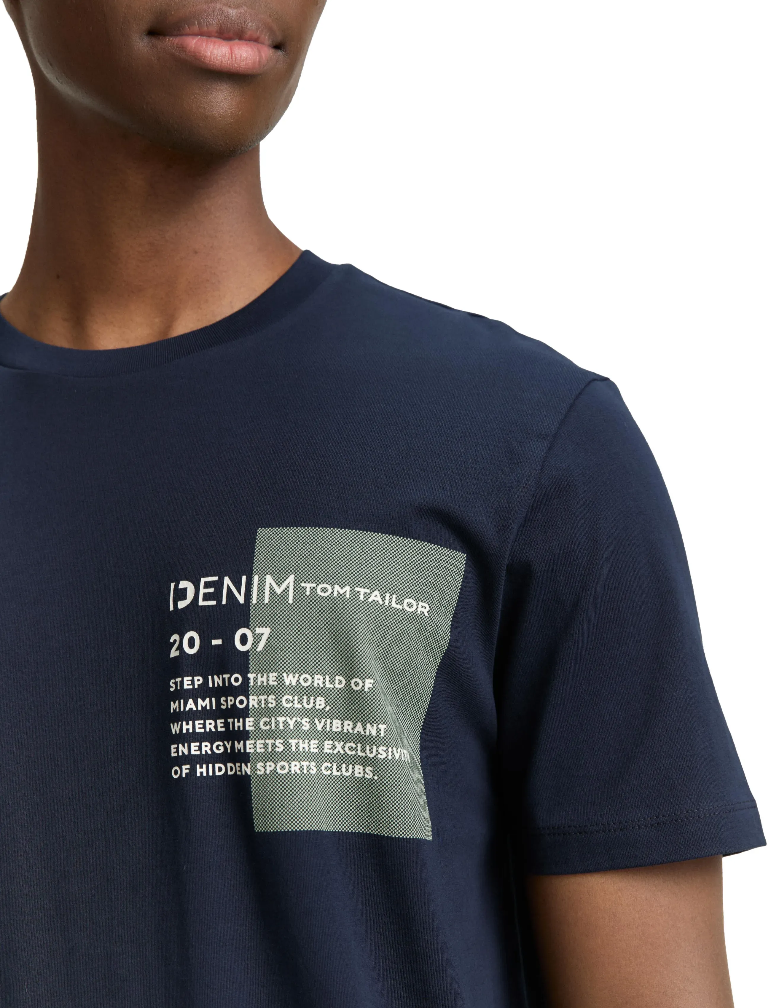Tom Tailor - printed t-shirt - madalaimad hinnad - midnight navy blue - 4