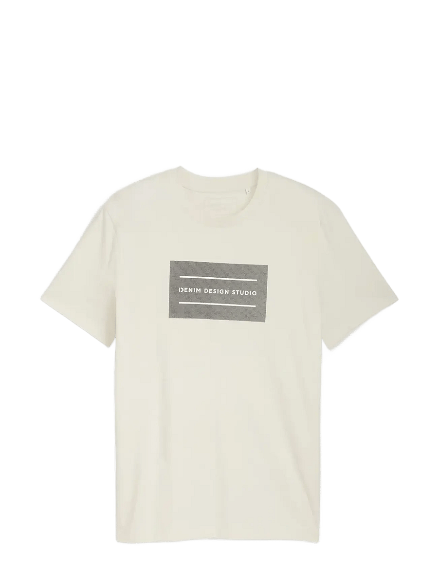 Tom Tailor - printed t-shirt - kurzärmelige t-shirts - natural white - 1