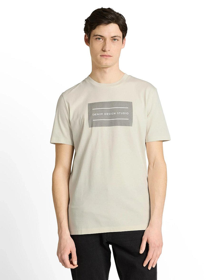 Tom Tailor - printed t-shirt - kurzärmelige t-shirts - natural white - 0