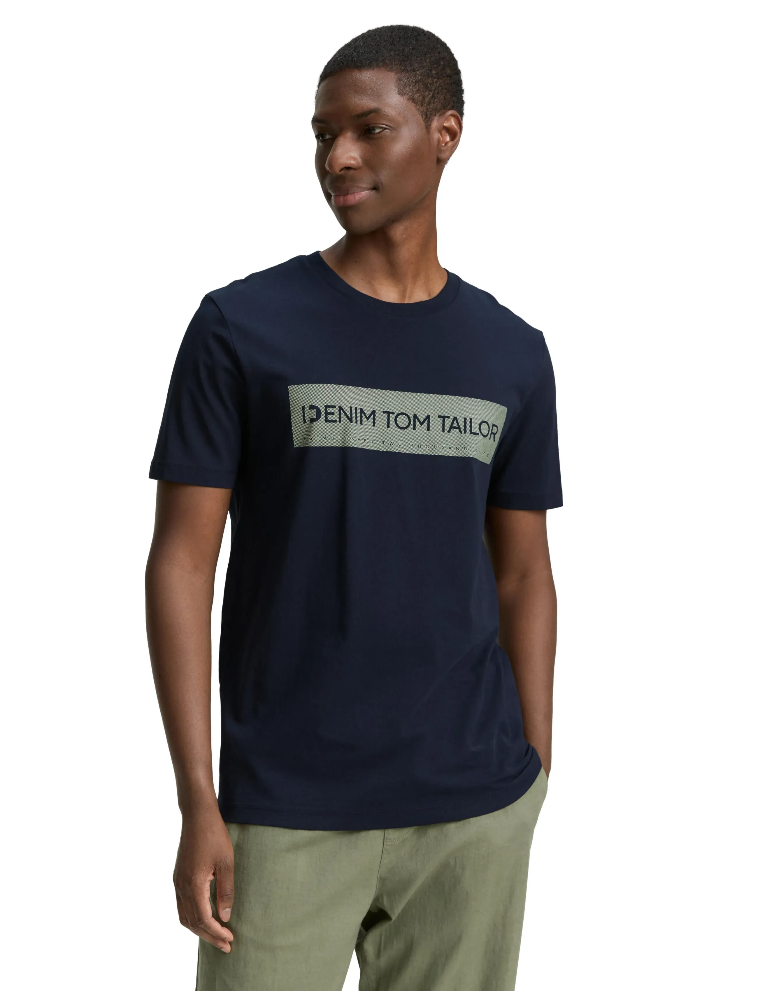 Tom Tailor printed t-shirt - Pakkumised - PURE NVAY / navy