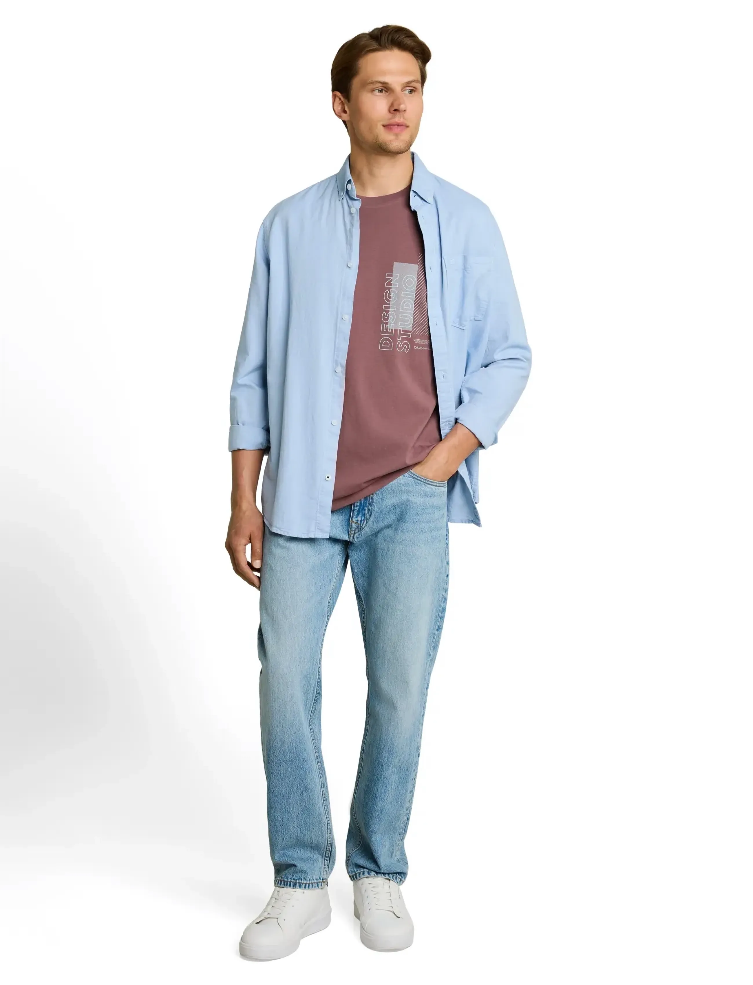 Tom Tailor printed t-shirt - T-Shirts - ROSE TAUPE / pink/rose
