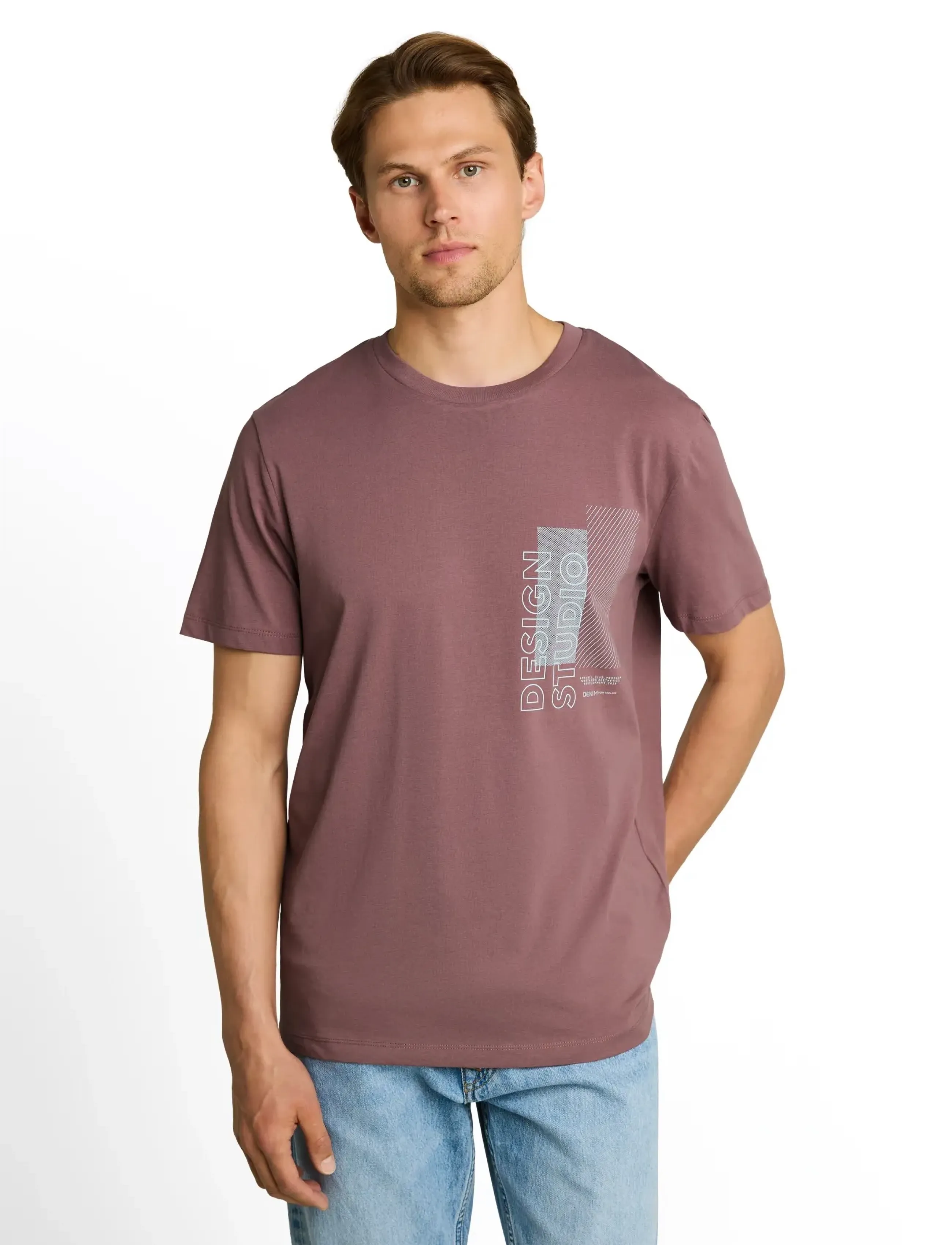 Tom Tailor - printed t-shirt - kurzärmelige t-shirts - rose taupe - 4
