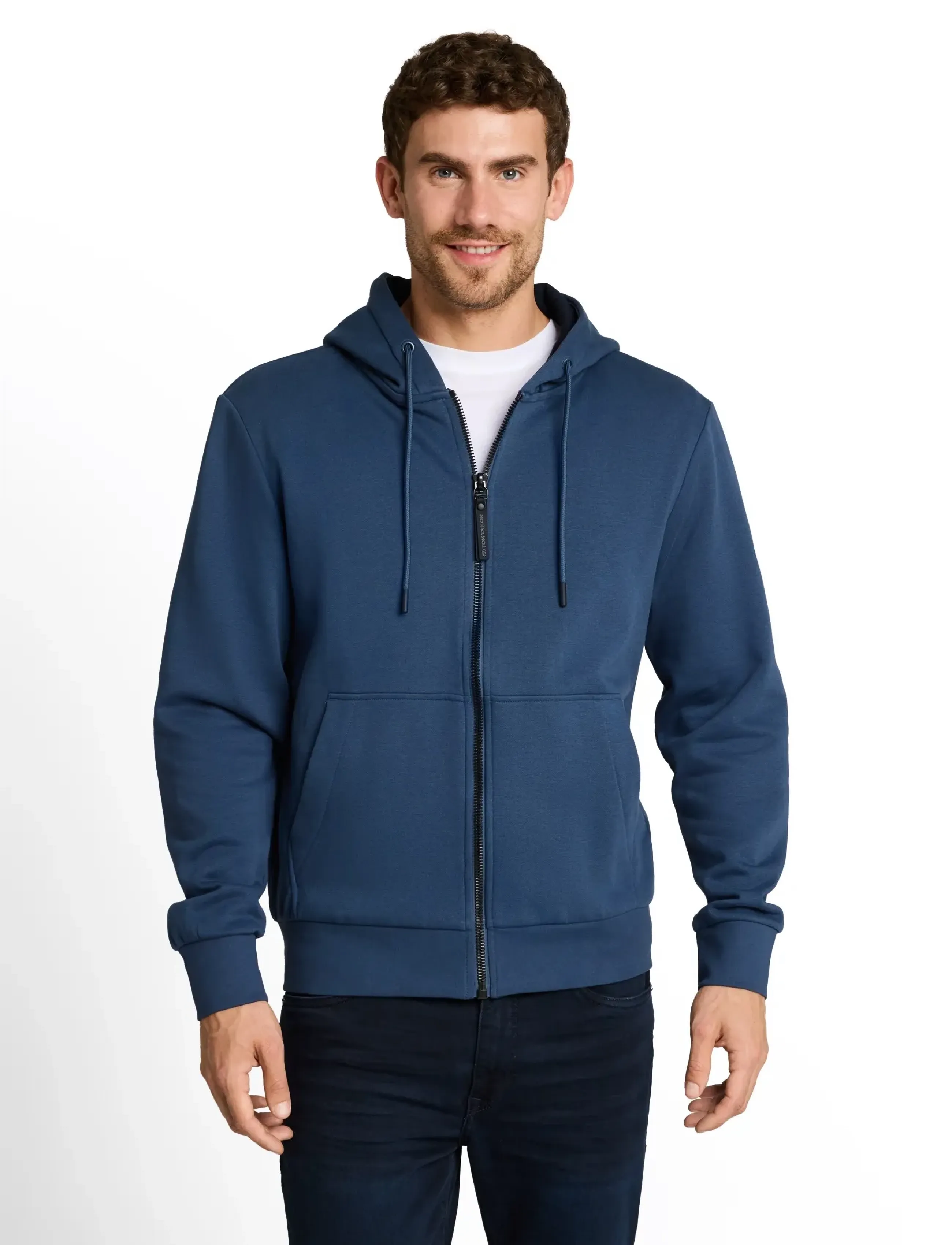 Tom Tailor - printed sweatjacket - hoodies - dark duck blue - 4