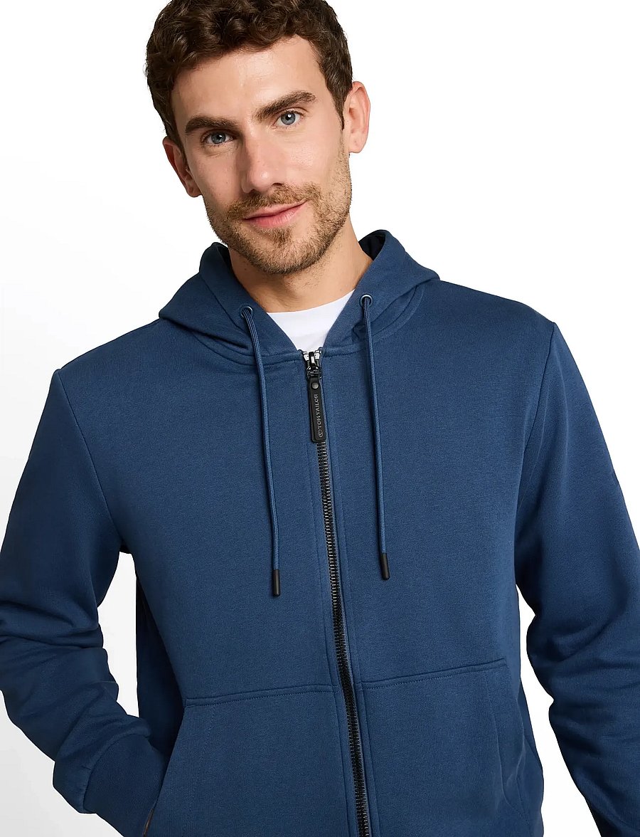Tom Tailor - printed sweatjacket - kapuutsiga pusad - dark duck blue - 5