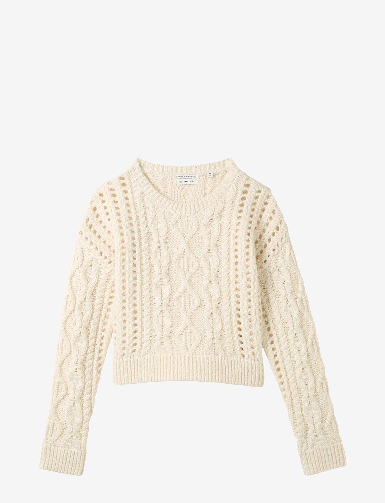 Tom Tailor Cropped Cable Knit – jumpers – shop at Booztlet