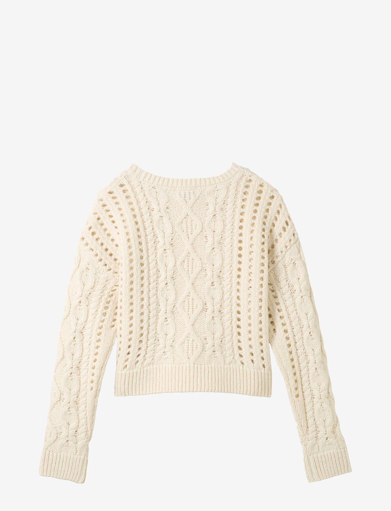 Tom Tailor - cropped cable knit - soft cream beige - 1