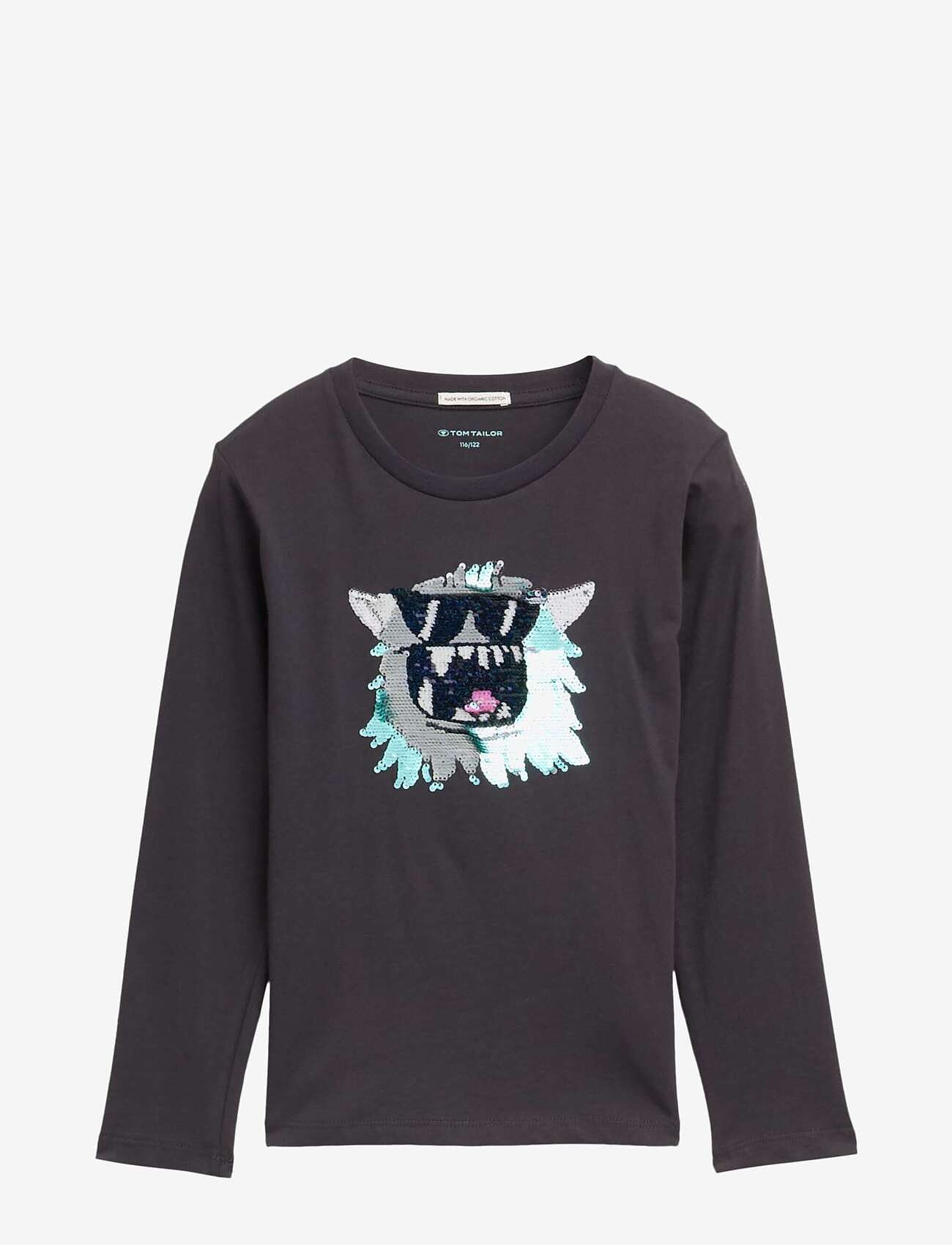 Tom Tailor - reversible sequins longsleeve - coal grey - 0