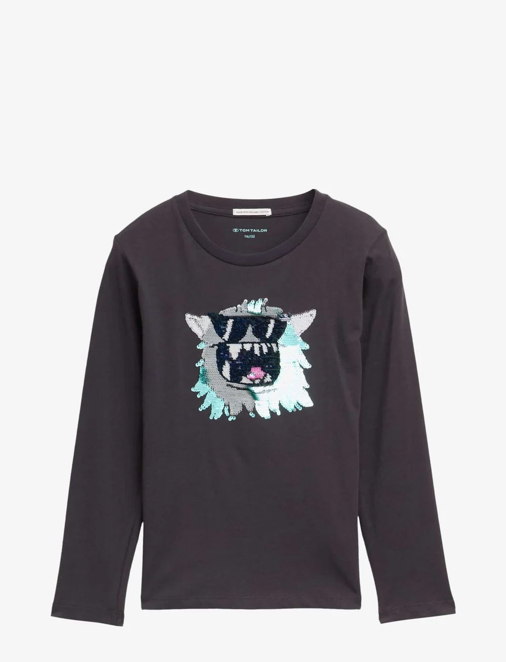 Tom Tailor - reversible sequins longsleeve - langärmelig - coal grey - 0