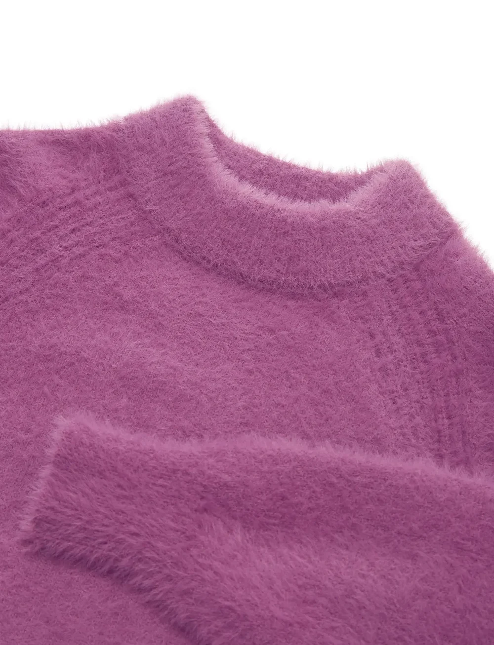 Tom Tailor - knitted feather yarn pullover - trøjer - grape purple - 2