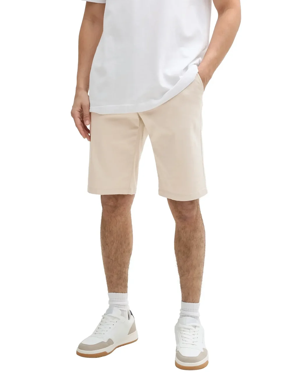 Tom Tailor - slim chino shorts - chinos shorts - light cashew beige - 1