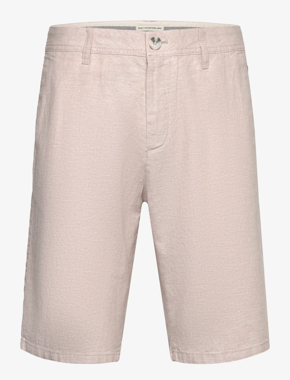 Tom Tailor - regular linen chino shorts - leinen-shorts - silver ecru chambray - 1