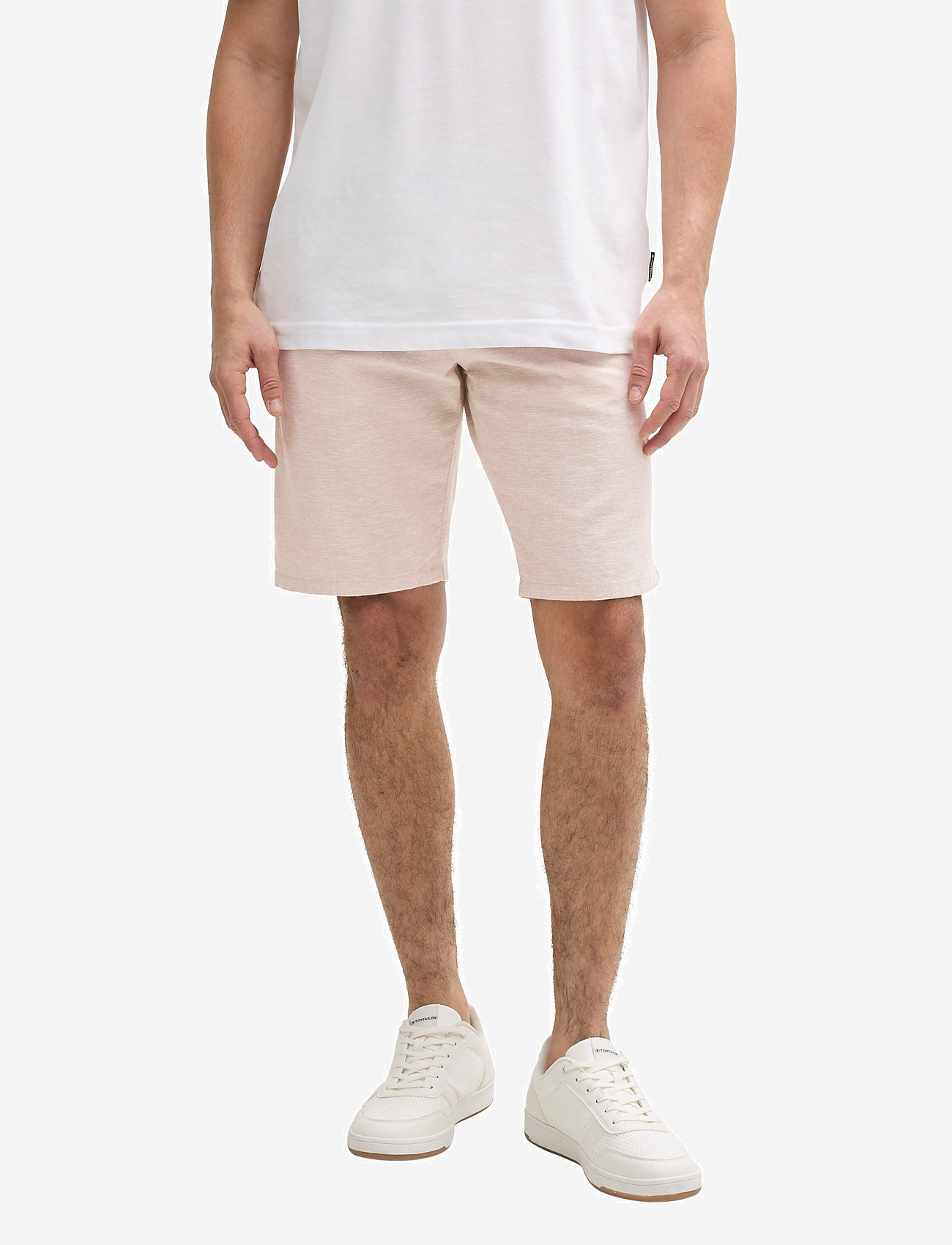 Tom Tailor - regular linen chino shorts - linased lühikesed püksid - silver ecru chambray - 3